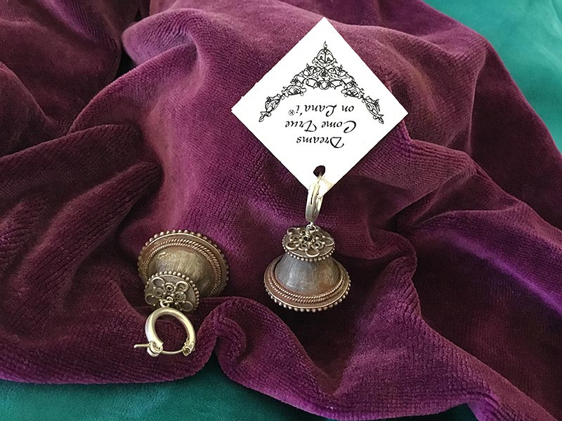 Vintage Silver Bell Designer Earrings